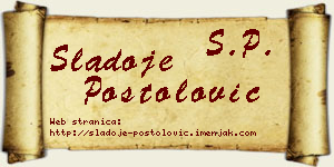 Sladoje Postolović vizit kartica
